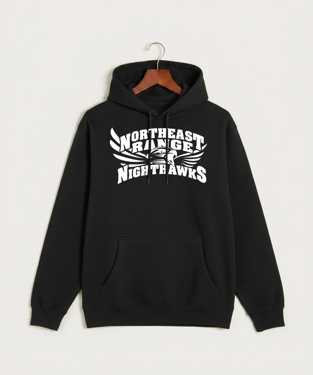 Northeast Range High School Volleyball (Girls) - Black Hoodie Value - Full Front