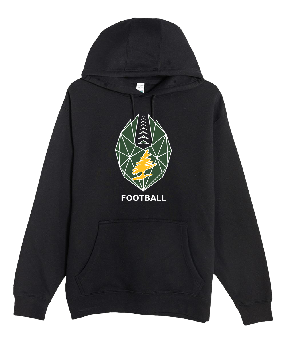 DC Everest Middle School Football — example store - Black Hoodie Value - Full Front