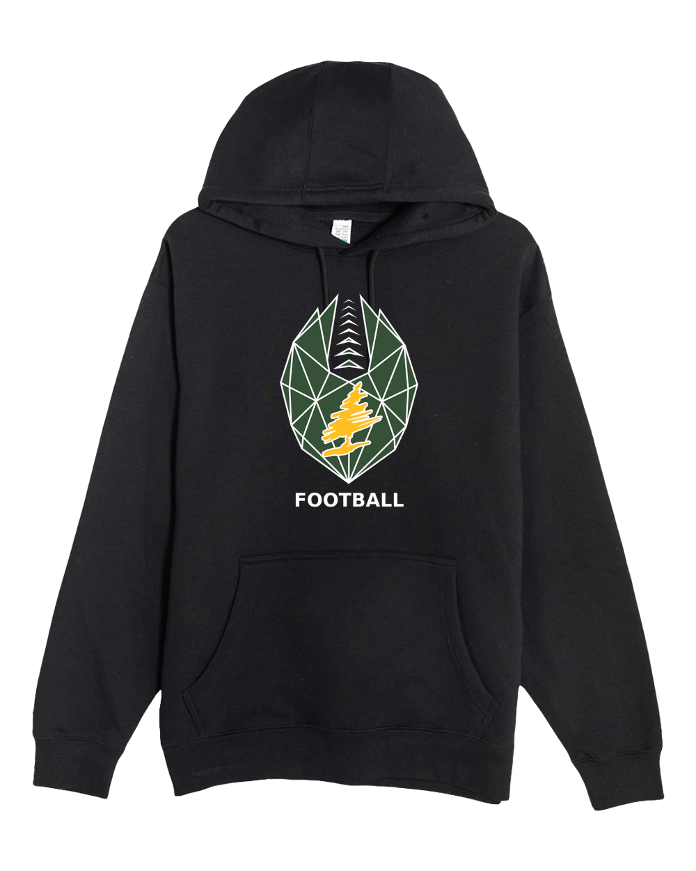 DC Everest Middle School Football — example store - Black Hoodie Value - Full Front