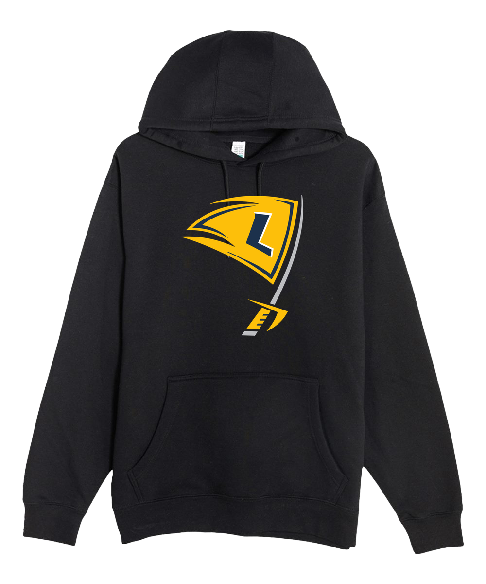 Howard Lake-Waverly-Winsted Football - Black Hoodie Value - Full Front