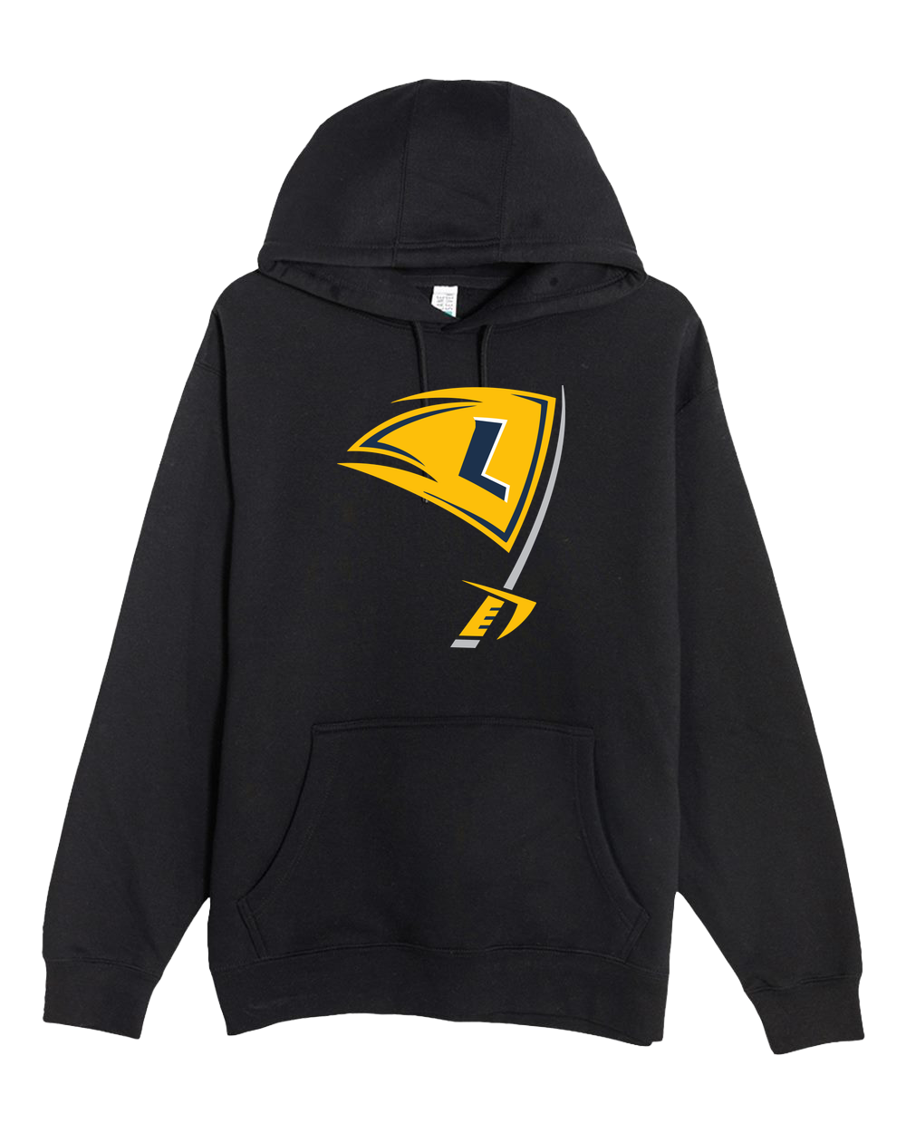 Howard Lake-Waverly-Winsted Football - Black Hoodie Value - Full Front