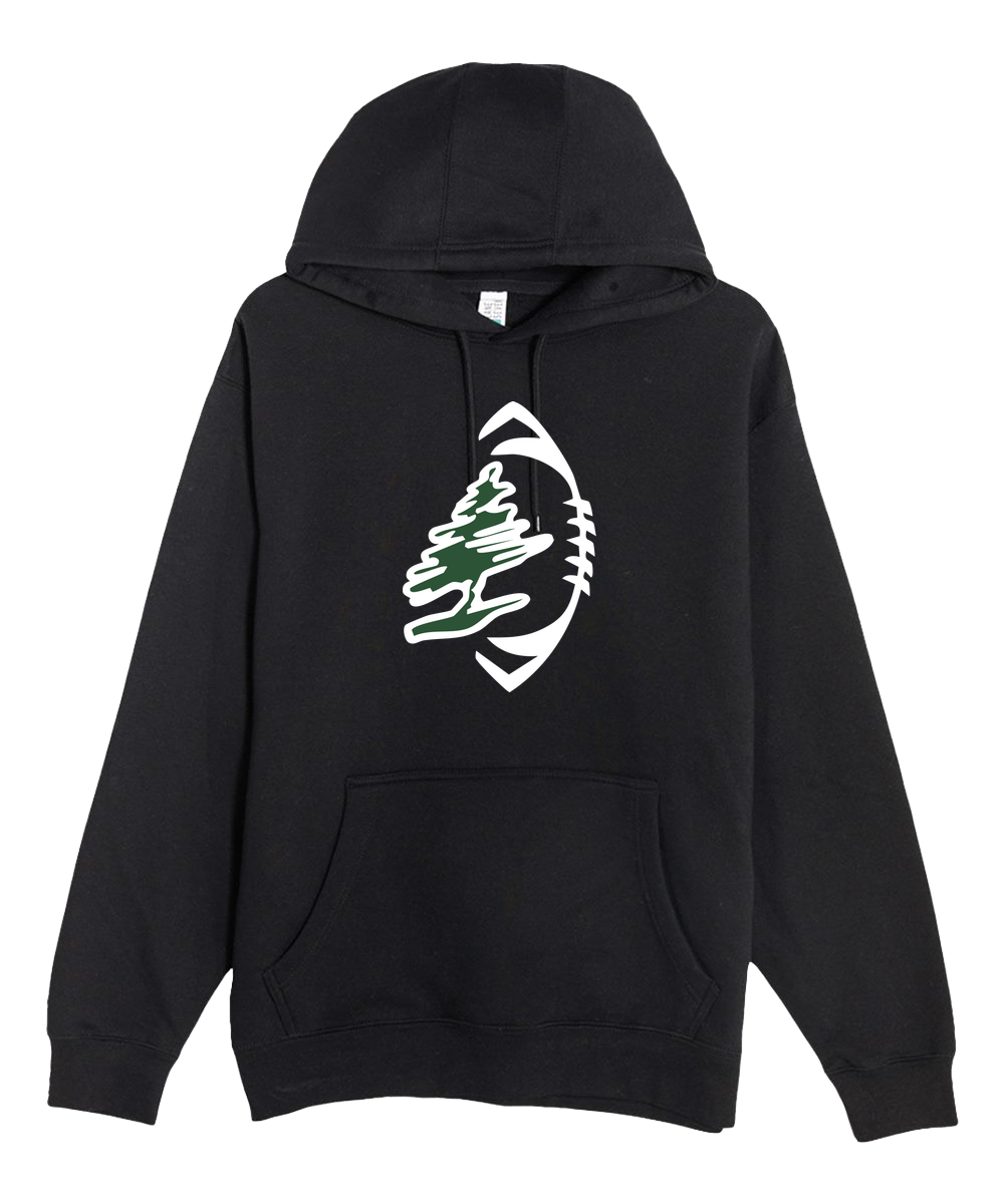 DC Everest Middle School Football — example store - Black Hoodie Value - Full Front