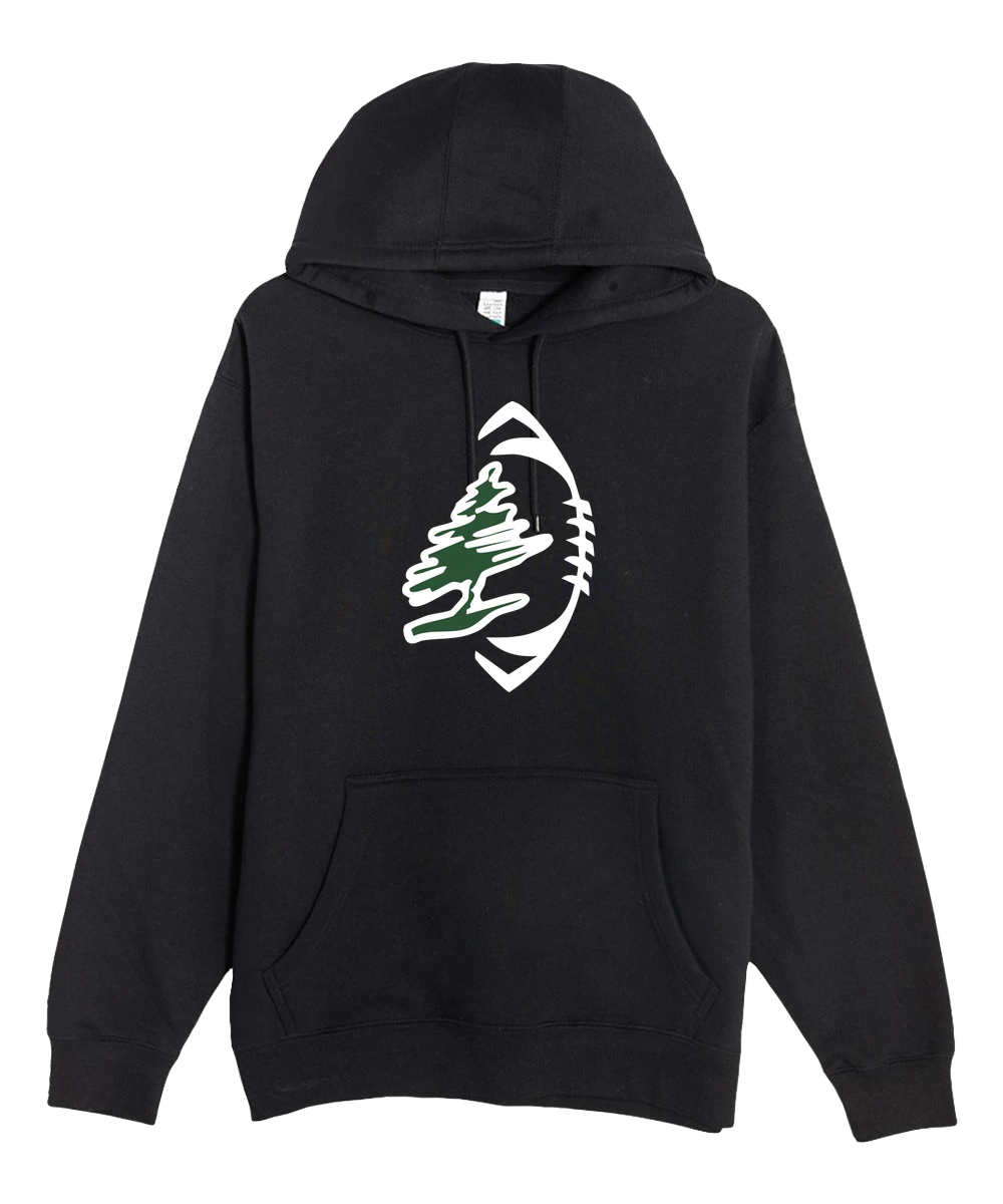 DC Everest Middle School Football — example store - Black Hoodie Value - Full Front