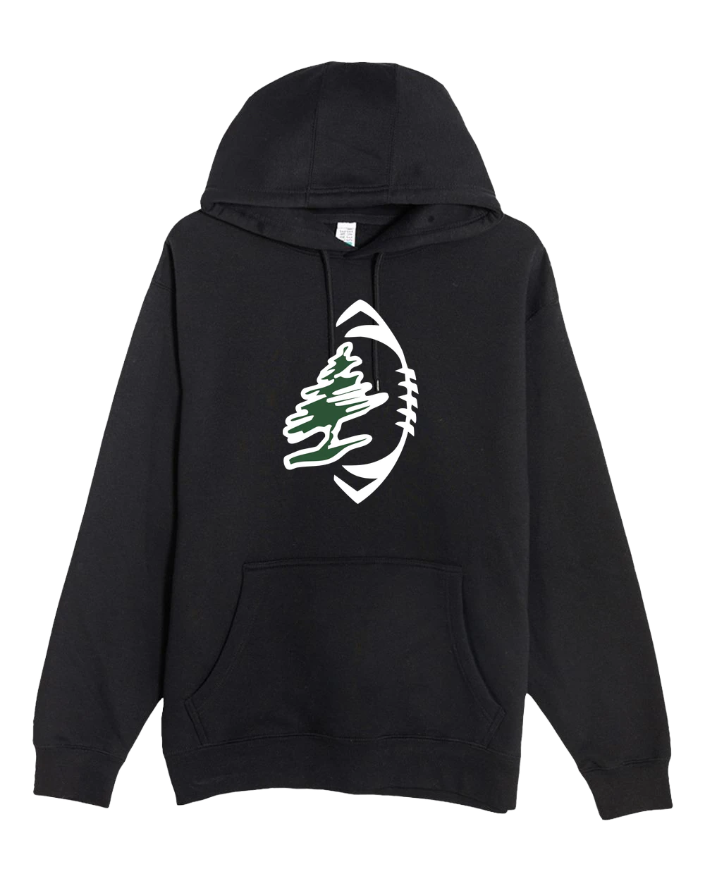 DC Everest Middle School Football — example store - Black Hoodie Value - Full Front