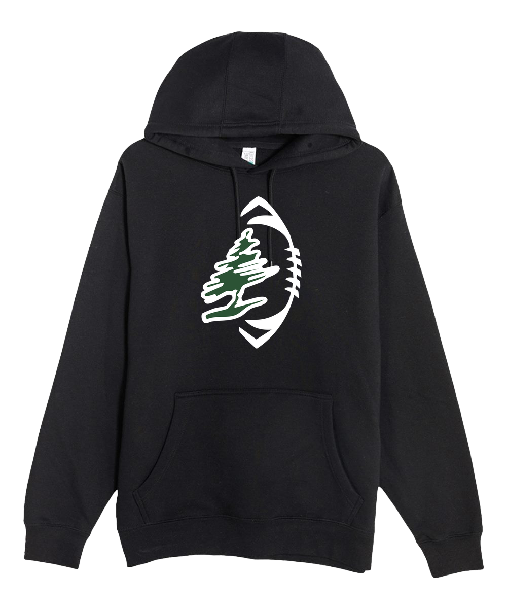 DC Everest Middle School Football — example store - Black Hoodie Value - Full Front