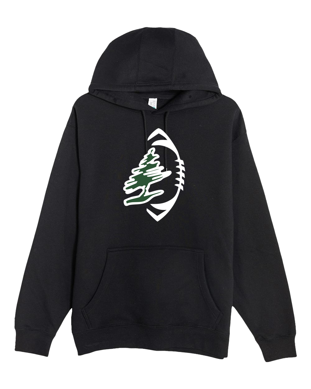 DC Everest Middle School Football — example store - Black Hoodie Value - Full Front