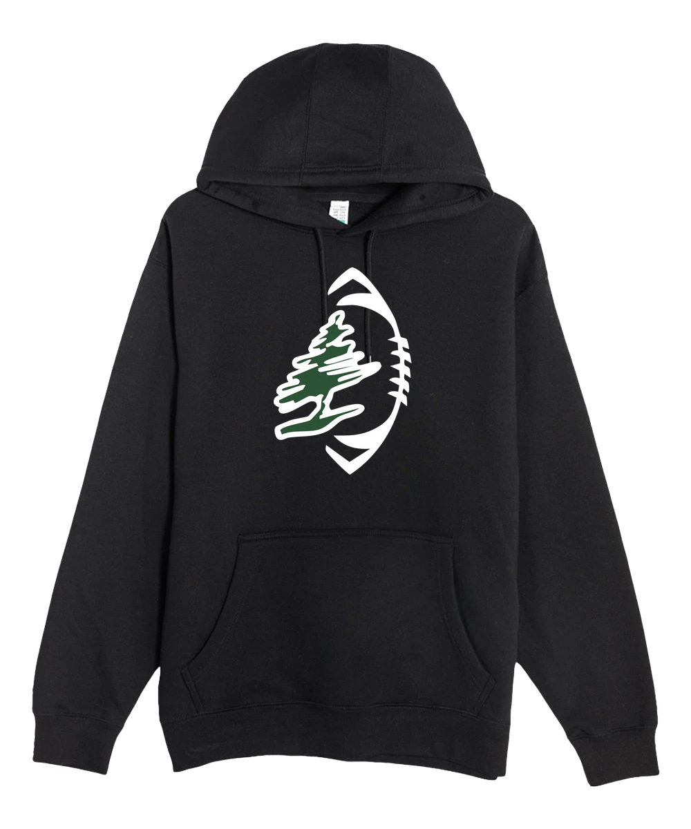 DC Everest Middle School Football — example store - Black Hoodie Value - Full Front