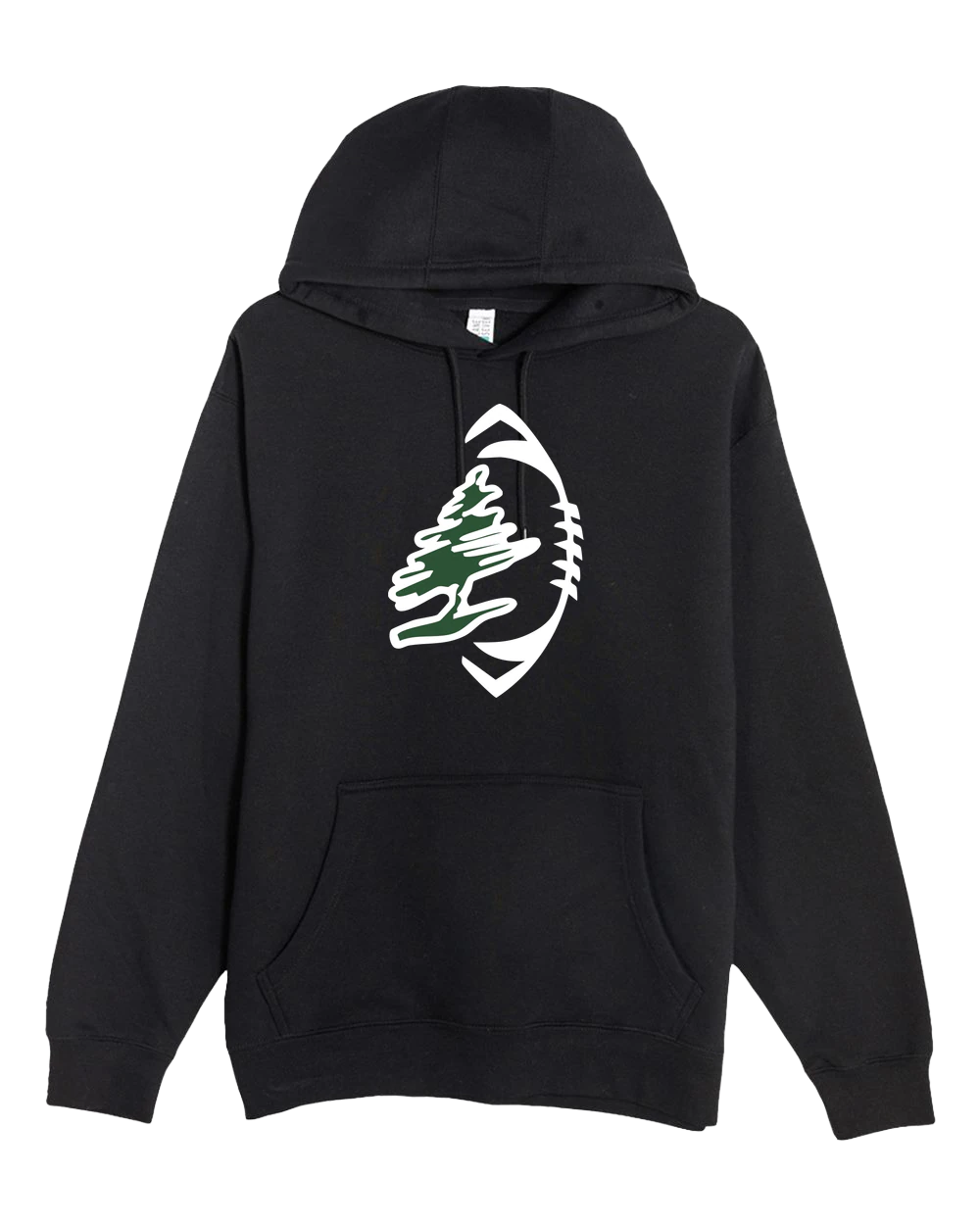DC Everest Middle School Football — example store - Black Hoodie Value - Full Front