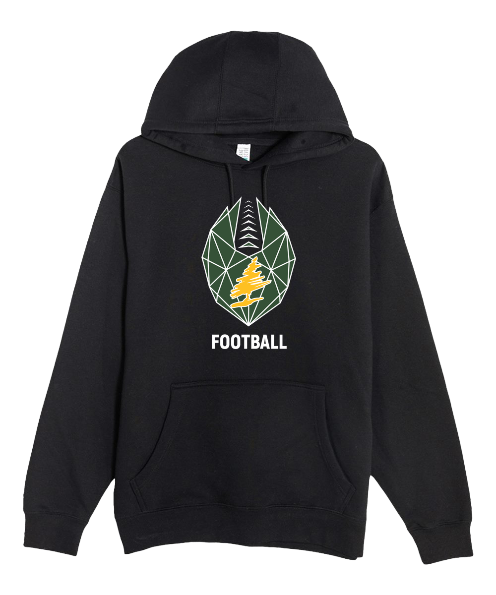 DC Everest Middle School Football — example store - Black Hoodie Value - Full Front
