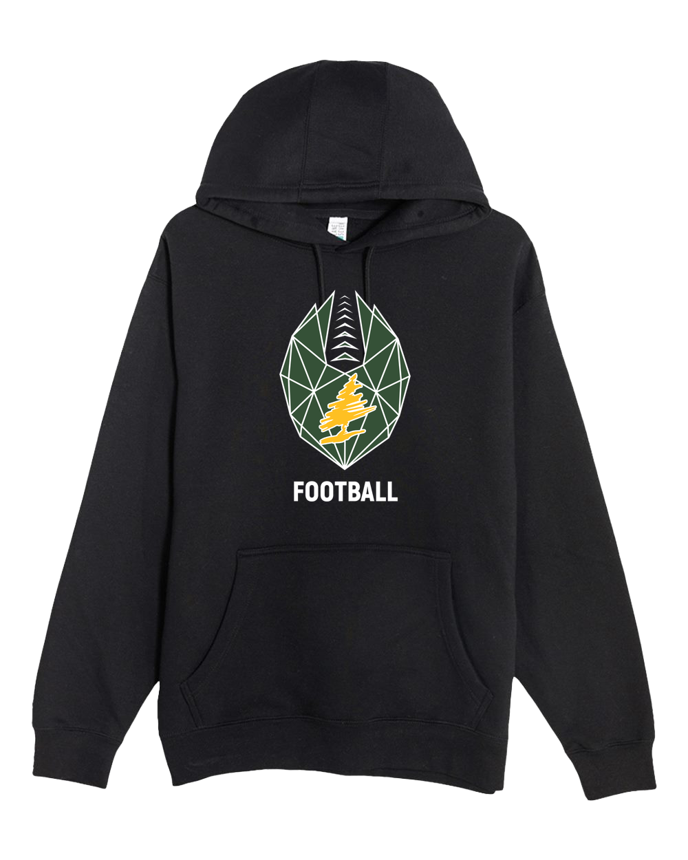 DC Everest Middle School Football — example store - Black Hoodie Value - Full Front