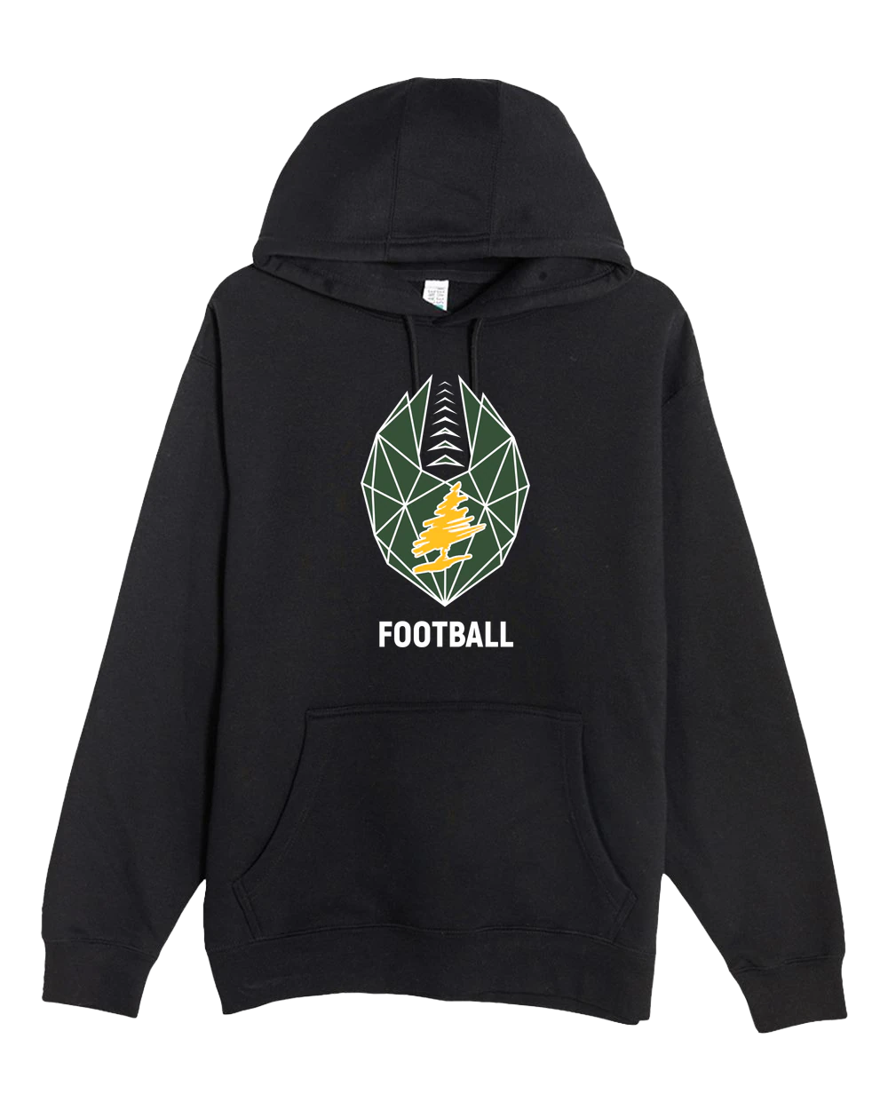 DC Everest Middle School Football — example store - Black Hoodie Value - Full Front