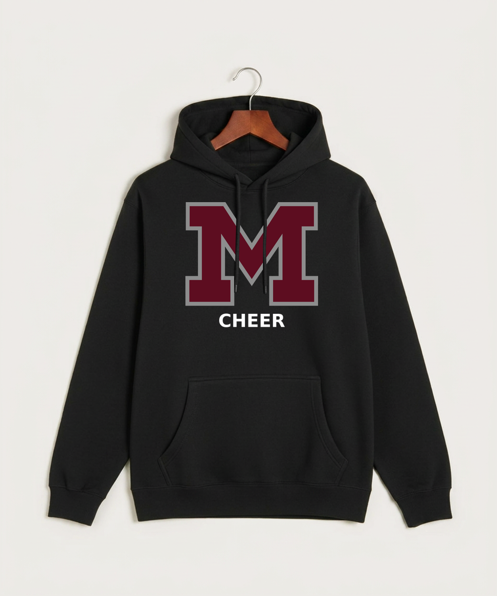 Moline Cheer general - Black Hoodie Value - Full Front