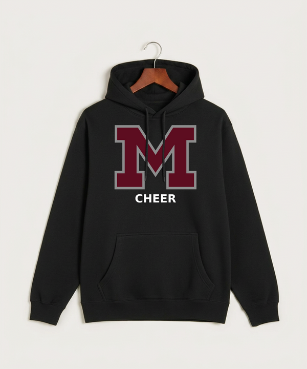 Moline Cheer general - Black Hoodie Value - Full Front