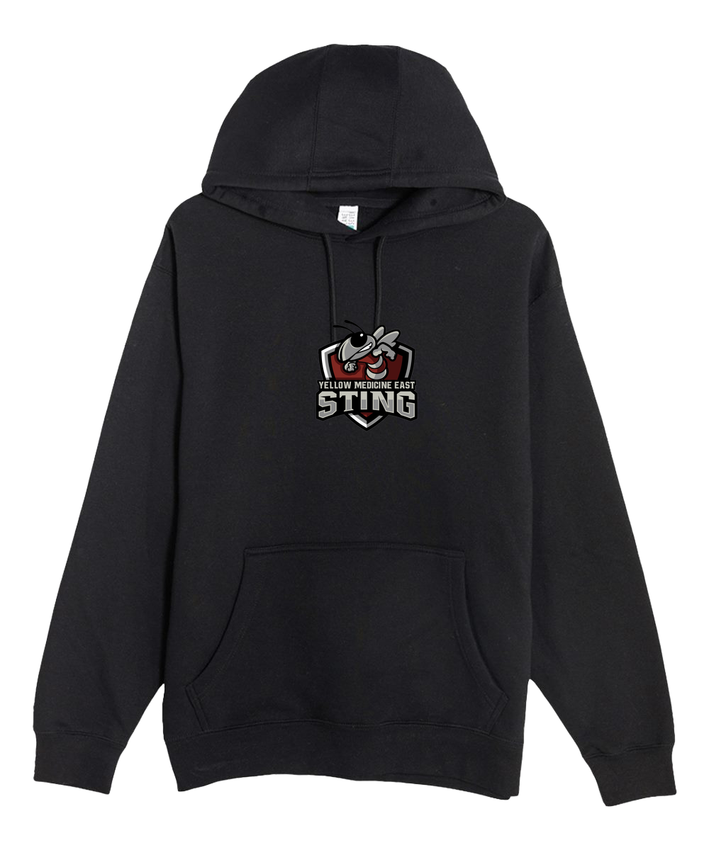 Yellow Medicine East Athletics - Black Hoodie Value - Full Front