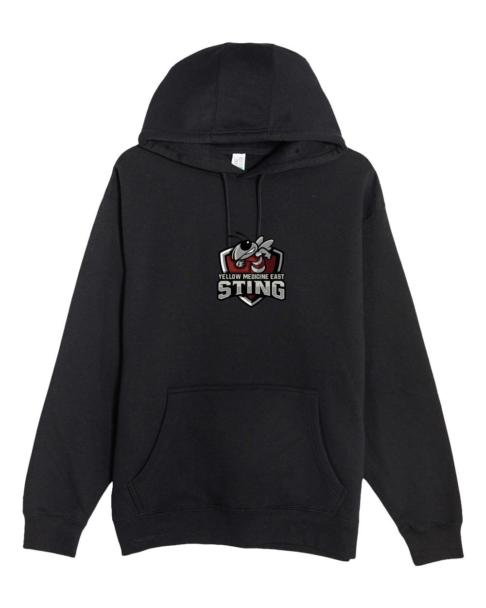 Yellow Medicine East Athletics - Black Hoodie Value - Full Front