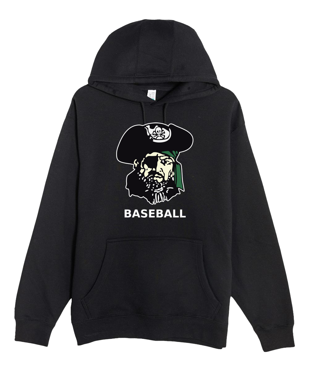 Waterville-Elysian-Morristown Baseball - Black Hoodie Value - Full Front
