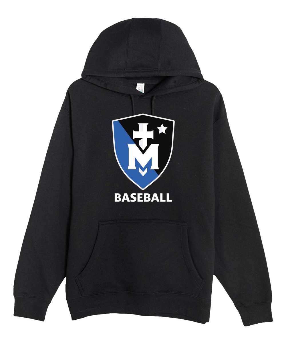 Stella Maris Academy Baseball - Black Hoodie Value - Full Front