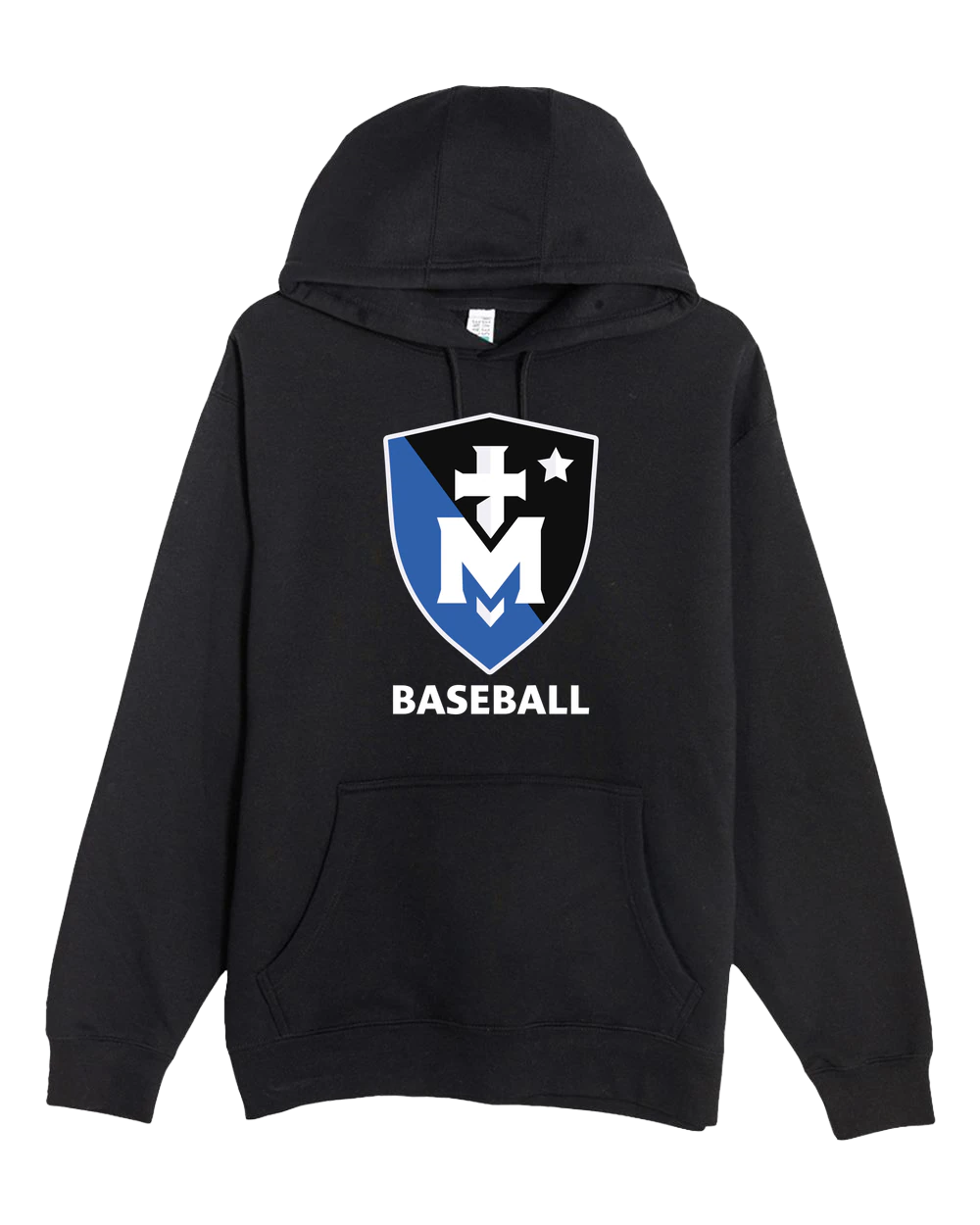 Stella Maris Academy Baseball - Black Hoodie Value - Full Front