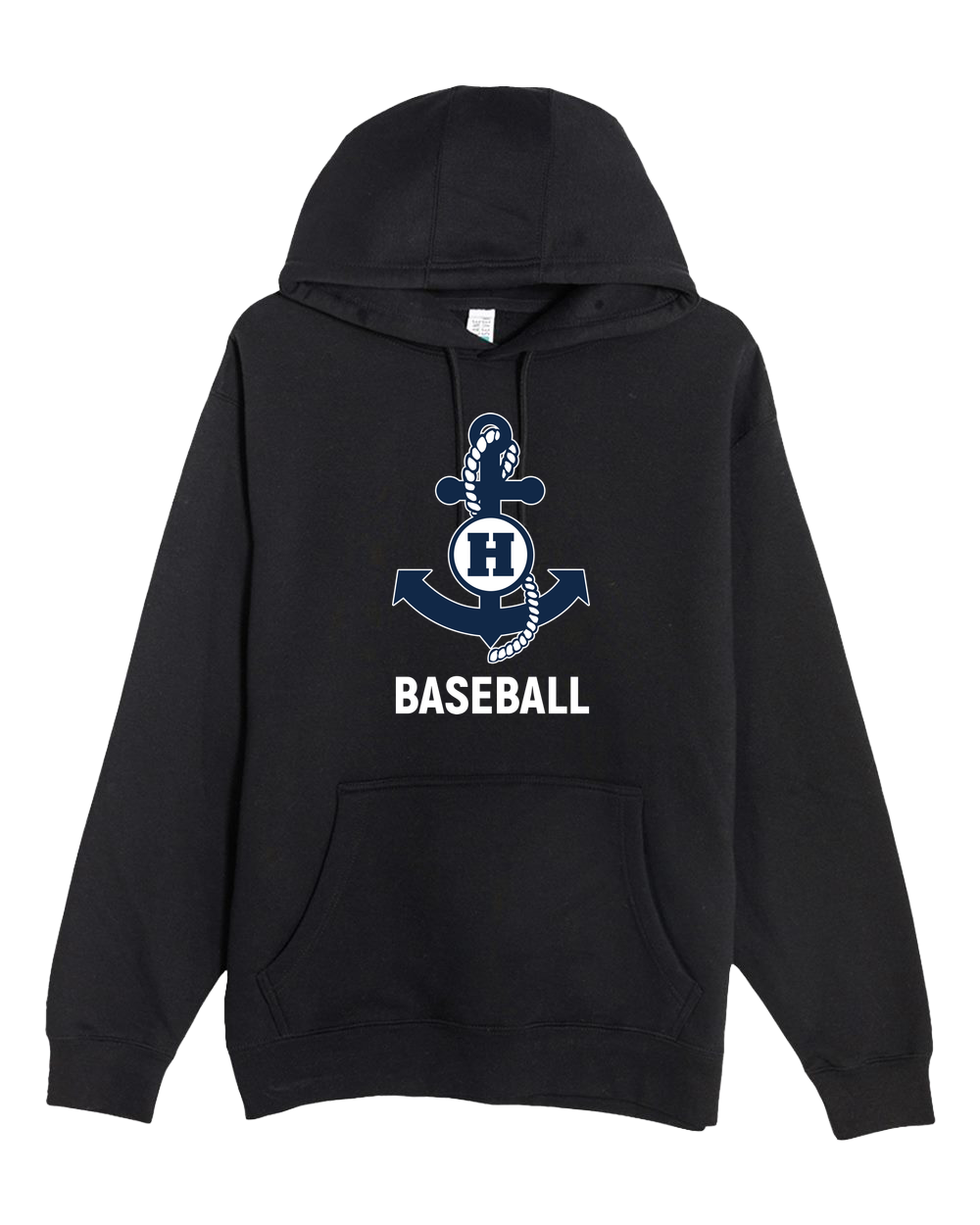 Hibbing Baseball - Black Hoodie Value - Full Front