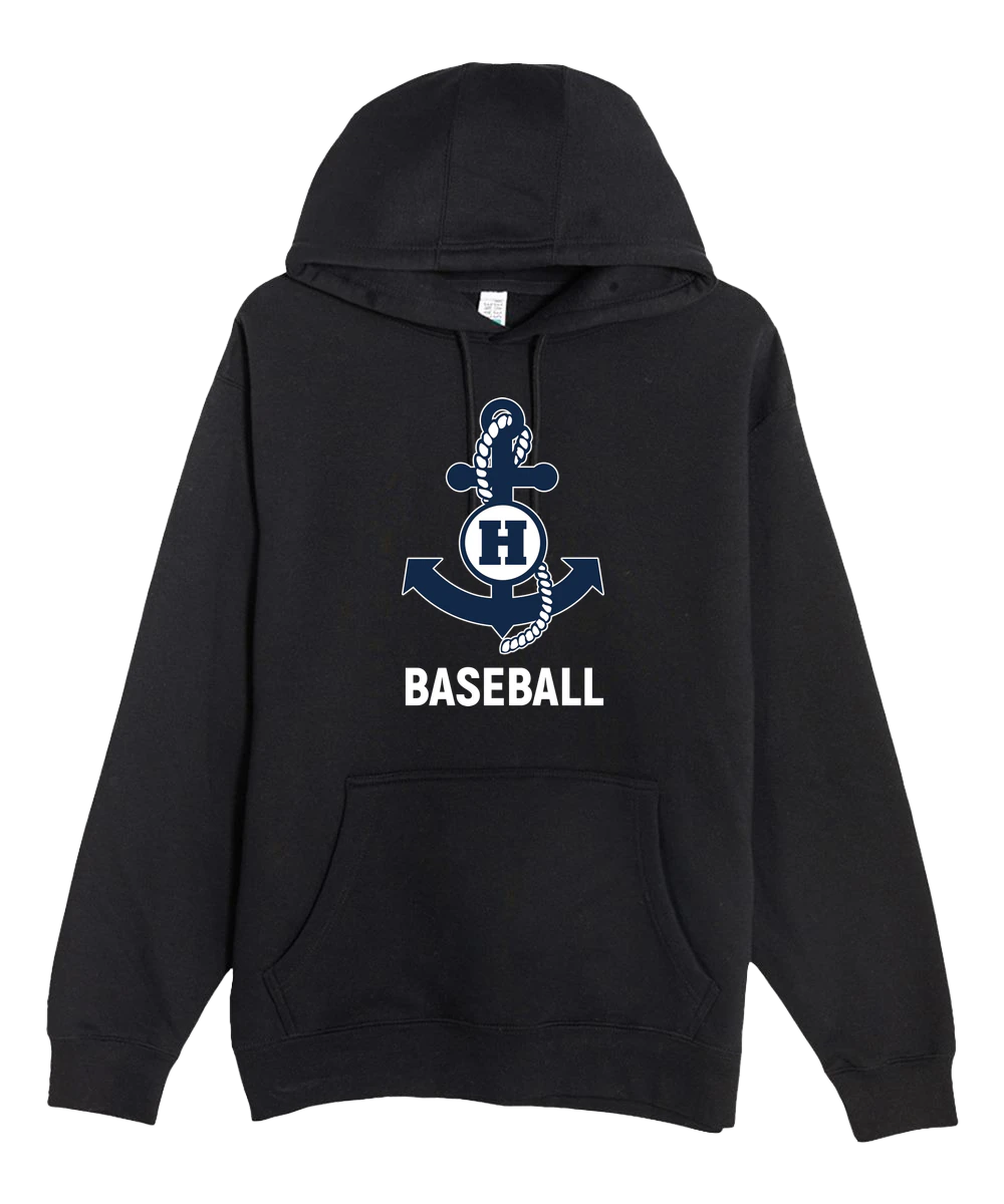 Hibbing Baseball - Black Hoodie Value - Full Front
