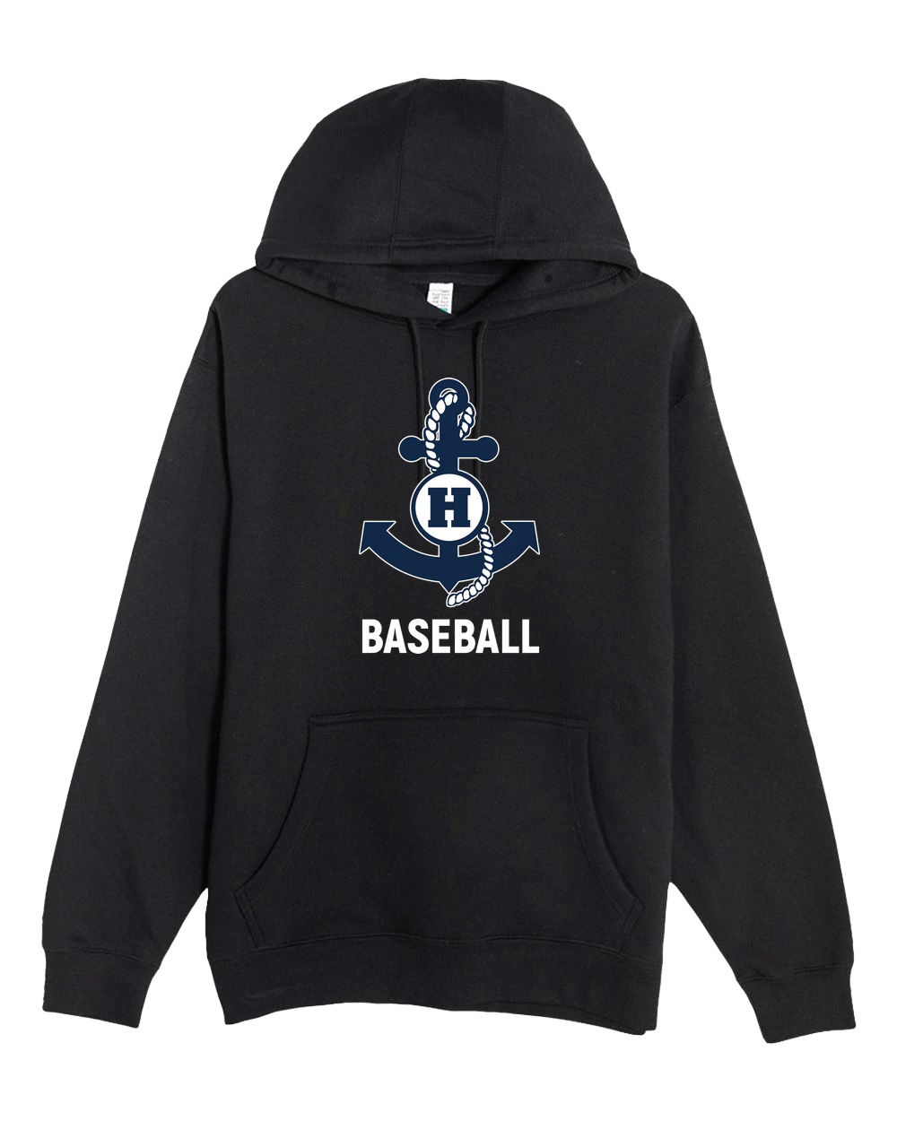 Hibbing Baseball - Black Hoodie Value - Full Front