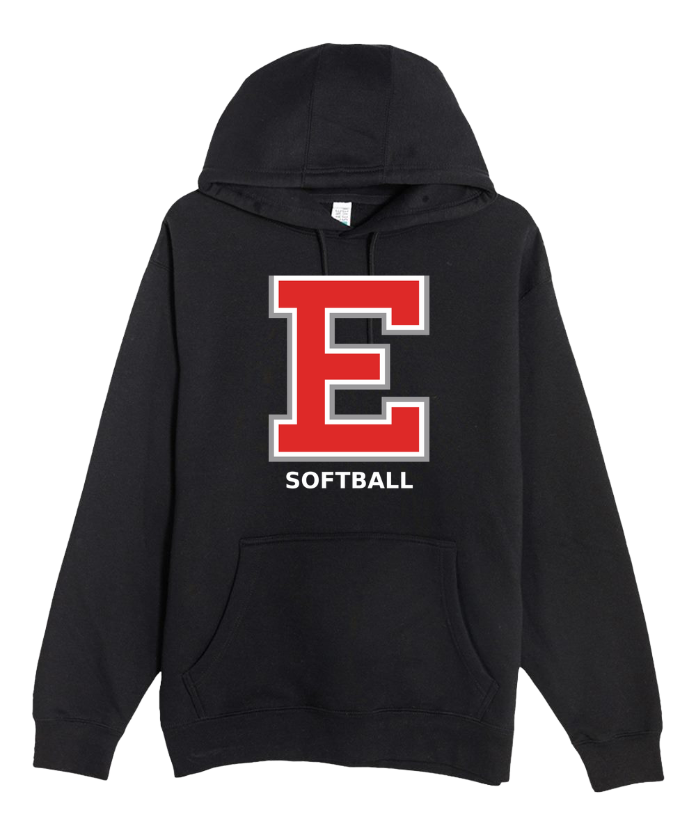 Duluth East Softball - Black Hoodie Value - Full Front
