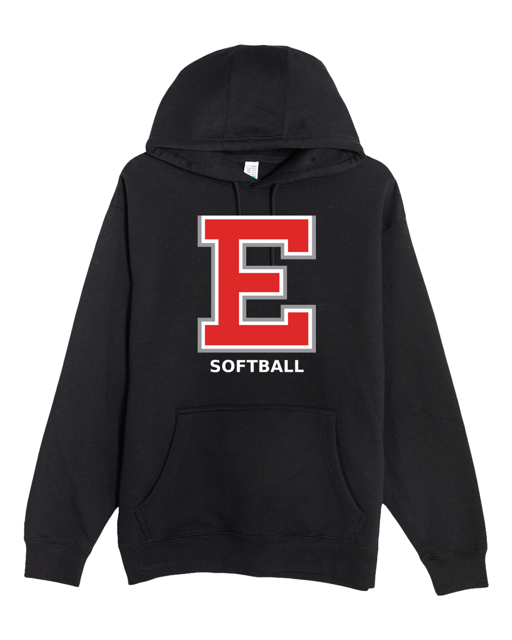 Duluth East Softball - Black Hoodie Value - Full Front