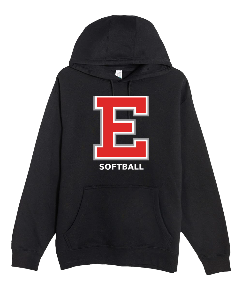 Duluth East Softball - Black Hoodie Value - Full Front