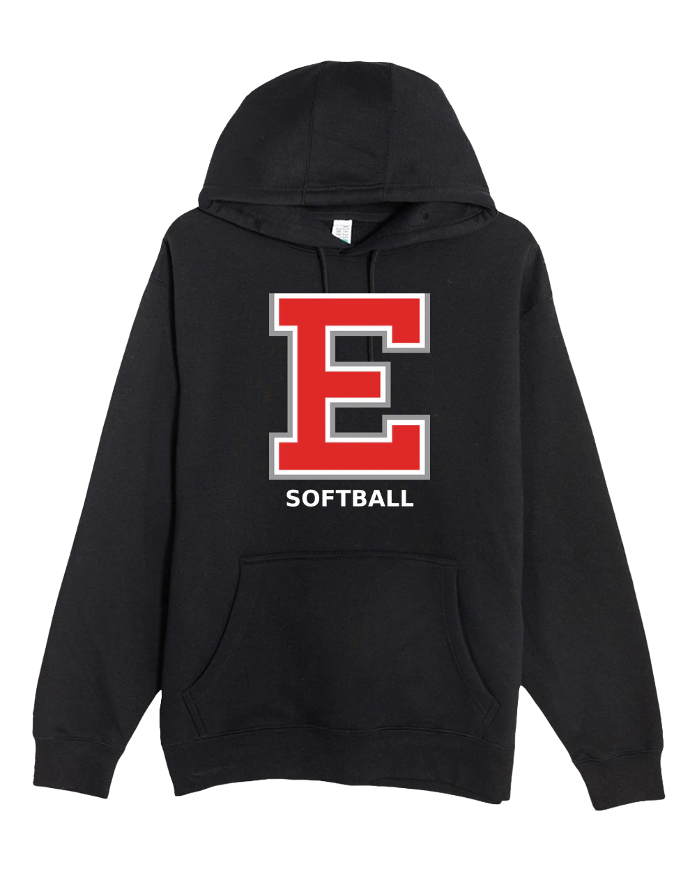 Duluth East Softball - Black Hoodie Value - Full Front