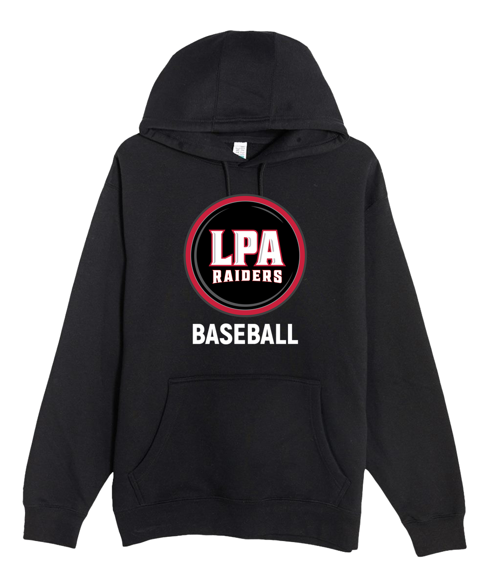 LPA BASEBALL - Black Hoodie Value - Full Front