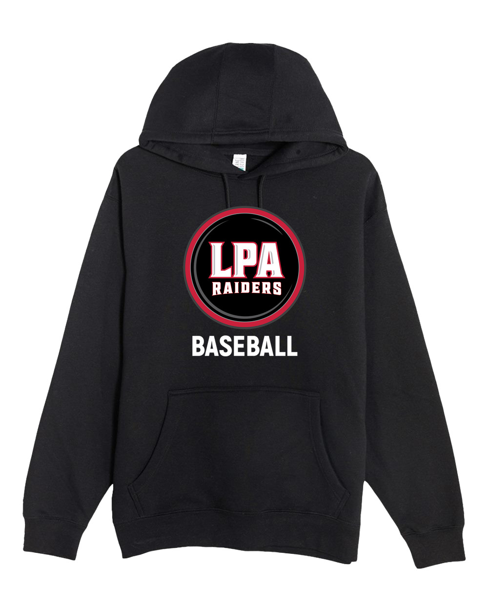 LPA BASEBALL - Black Hoodie Value - Full Front