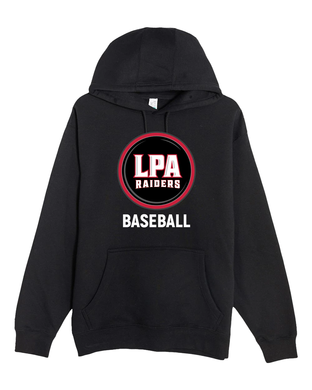 LPA BASEBALL - Black Hoodie Value - Full Front