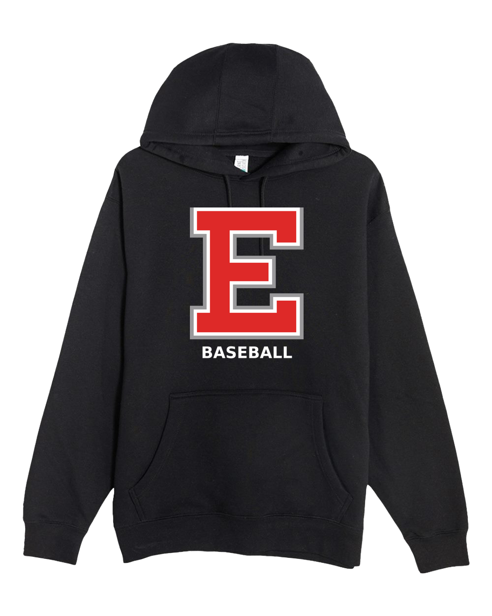 Duluth East Baseball - Black Hoodie Value - Full Front