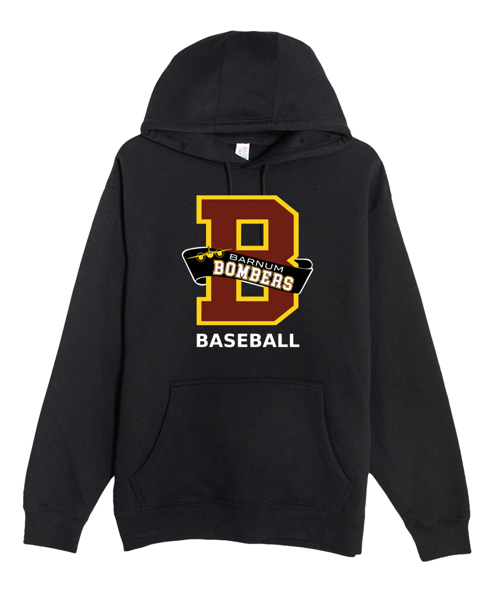 Barnum Baseball - Black Hoodie Value - Full Front