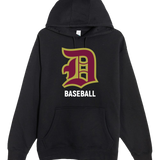 Denfeld Baseball - Black Hoodie Value - Full Front