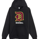 Denfeld Baseball - Black Hoodie Value - Full Front