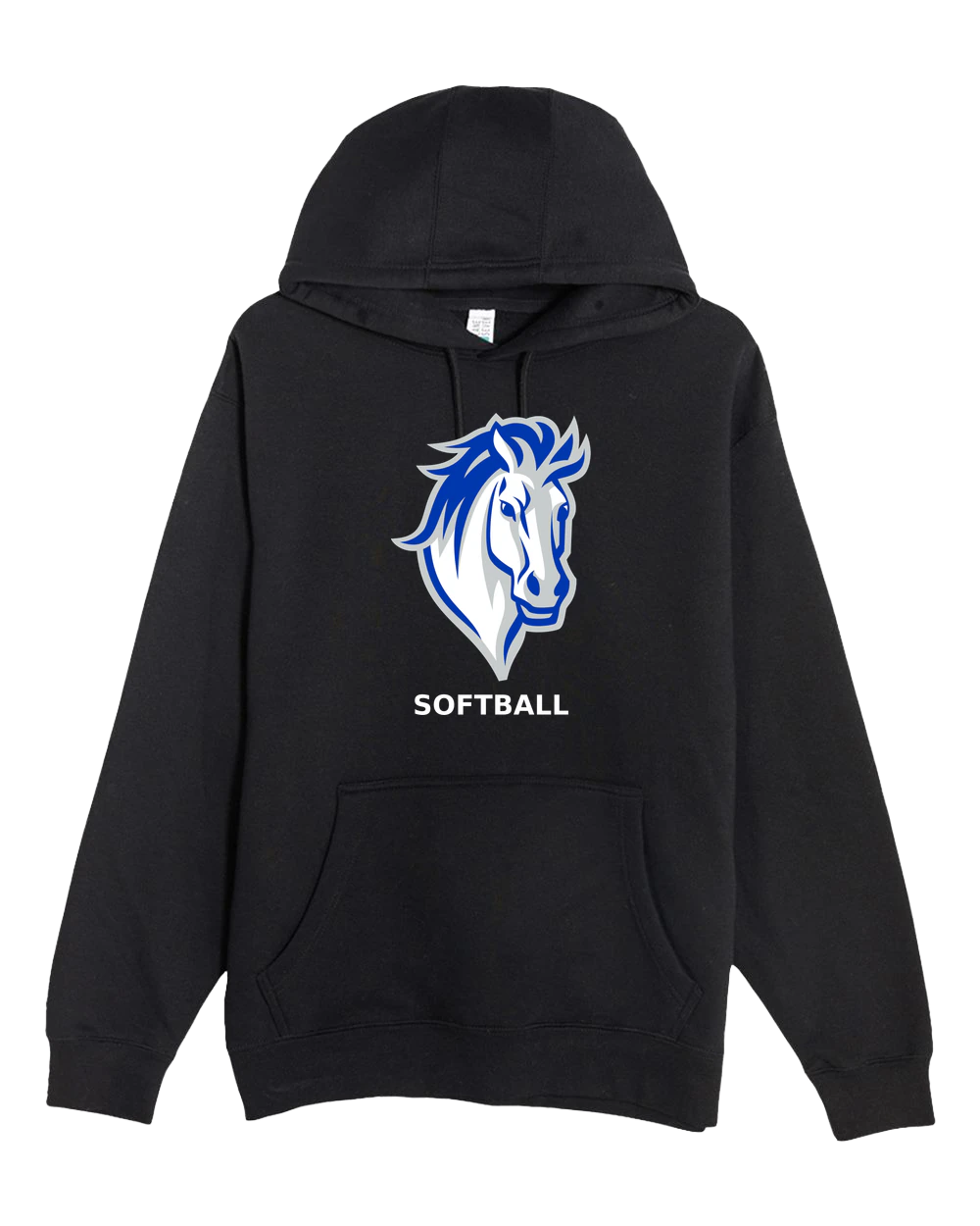 Mora Softball - Black Hoodie Value - Full Front