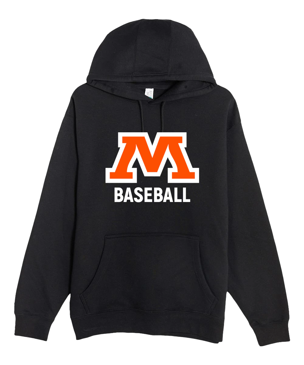 Moorhead Baseball - Black Hoodie Value - Full Front
