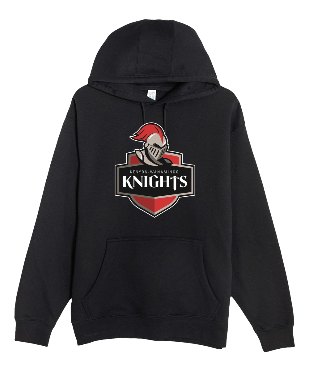 Kenyon Wanamingo Baseball - Black Hoodie Value - Full Front