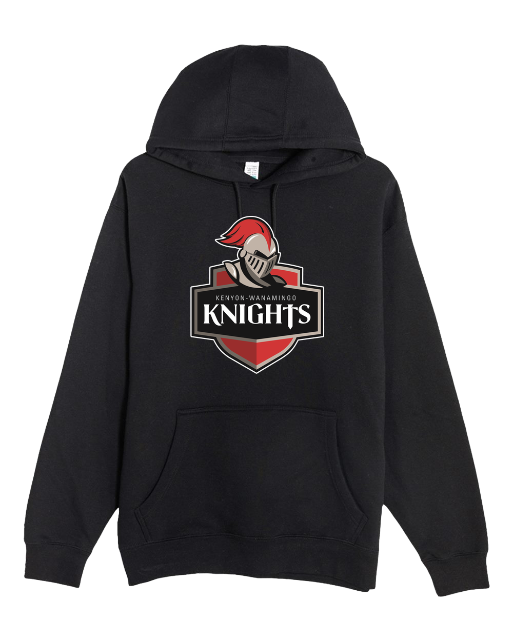 Kenyon Wanamingo Baseball - Black Hoodie Value - Full Front