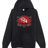 St. James Baseball - Black Hoodie Value - Full Front