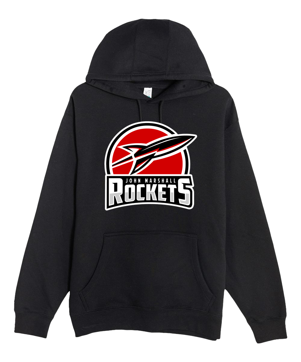 John Marshall Softball - Black Hoodie Value - Full Front
