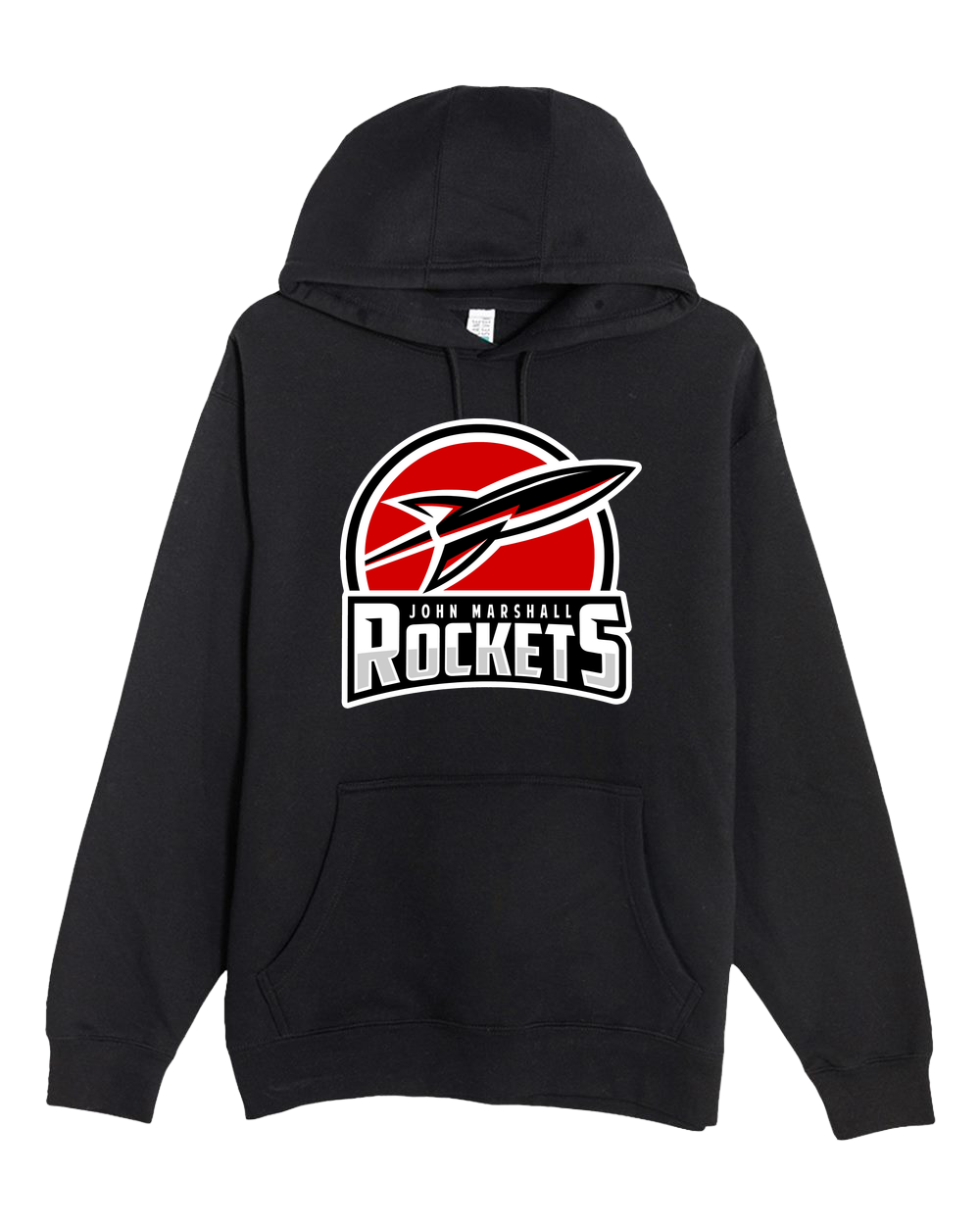 John Marshall Softball - Black Hoodie Value - Full Front