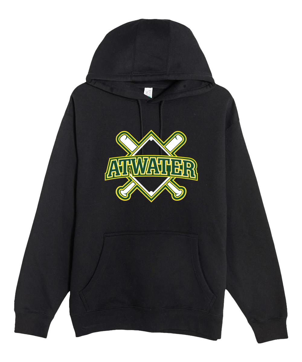 Atwater Baseball - Black Hoodie Value - Full Front