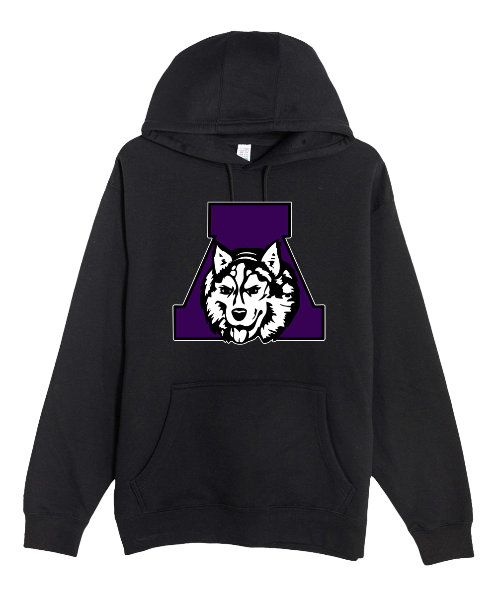Albany Baseball and Softball - Black Hoodie Value - Full Front