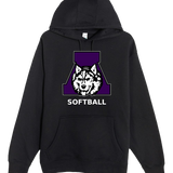 Albany Softball - Black Hoodie Value - Full Front