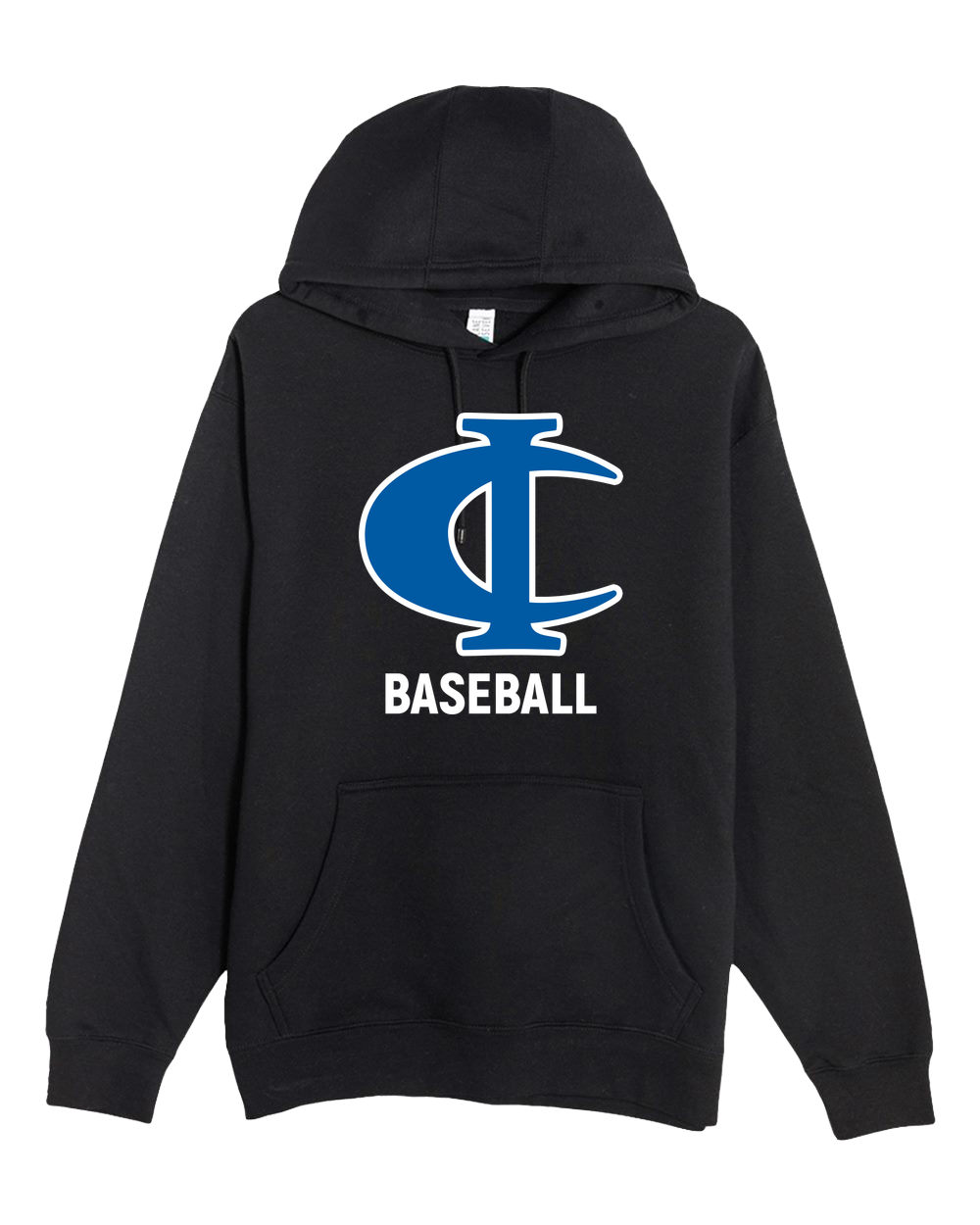 Cambridge Isanti Baseball - Black Hoodie Value - Full Front