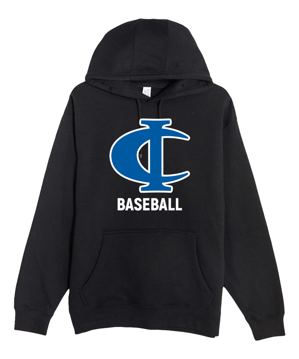 Cambridge Isanti Baseball - Black Hoodie Value - Full Front