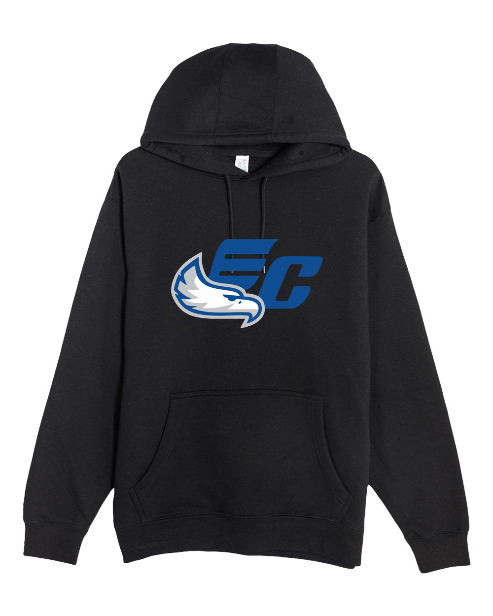 East Central Spring Sports - Black Hoodie Value - Full Front
