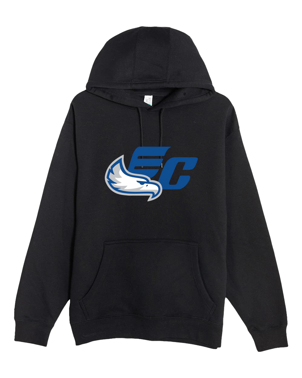 East Central Spring Sports - Black Hoodie Value - Full Front